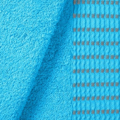 MALLONI HOME Ultra Soft 3 Pack Cotton Towel Set, Contains a Bath Towels 28x55 inch, a Hand Towels 16x24 inch & a Wash Coths 12x12 inch, Ideal Everyday use, Compact & Lightweight - Turquoise Blue - color: Turquoise Blue, size: 3 Pack Set
