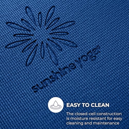 Voyage Yoga Mat, 10 Pack, 72" x 24" Professional Studio and Gym Bulk Yoga Mats, 5mm Thick, Durable, Anti-Tear, Non Slip Fitness and Exercise Mats - color: Dark Blue