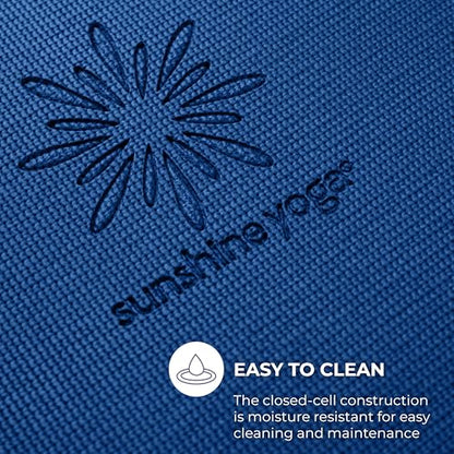 Voyage Yoga Mat, 10 Pack, 72" x 24" Professional Studio and Gym Bulk Yoga Mats, 5mm Thick, Durable, Anti-Tear, Non Slip Fitness and Exercise Mats - color: Dark Blue