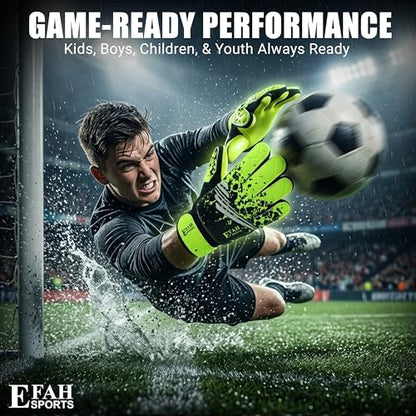 Soccer Goalkeeper Gloves for Kids Boys Children Youth Football Goalie Gloves with Strong Grips