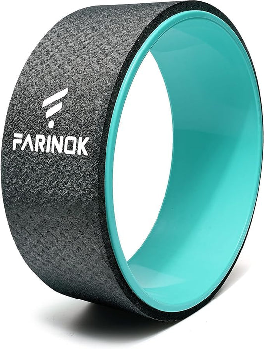 Yoga Wheel for Stretching & Flexibility to Help Back Aches & Tension, Deep Tissue Muscle Massage. Back Roller Wheel with Extra Cushion, Wider & Thickest Foam, Stretches and Strengthens Core Muscles - color: Green Single, size: 1
