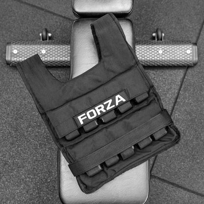 FORZA Adjustable Weighted Vest for Fitness Training – Up to 44lbs Weight Capacity, Removable Cast Iron Blocks