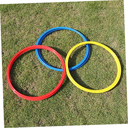 9pcs Soccer Training Rings Abs Agile Fitness Ring Set for Football Basketball Training 40cm 3 Colors