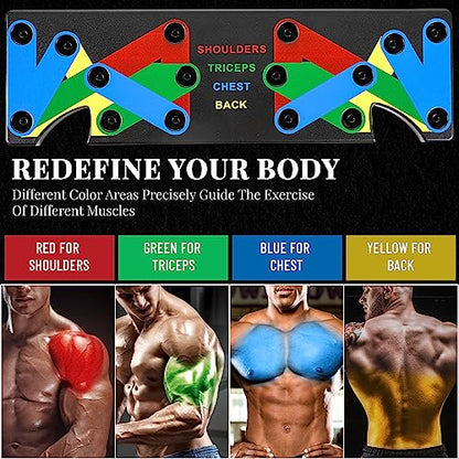 Pushup Board 15 in 1 | Perfect Push Up Board | Push Up Bar Handles | Multi-Functional Pushup Board Fitness Floor | Strength Training Equipment | Home Workout Equipment | Perfect Choice for Daily Gifts