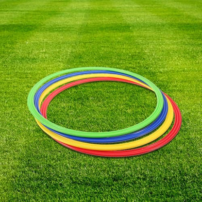 BESTonZON 4pcs Versatile Training Aid Soccer Agility Rings Plastic Training Circles for Enhanced Coordination Sports Performance