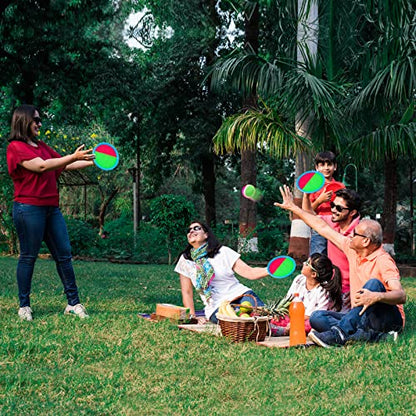 Toss and Catch Ball Game Outdoor Toys for Kids Yard Games Beach Toys Outside Games for 3 4 5 6 7 8 9 10 Year Old Boys Girls (Upgraded) - style: 4 Paddles 4 Balls