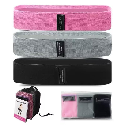 Exercise Bands, 3 Levels Fabric Resistance Bands for Working Out, Workout Bands Resistance for Women & Men, Multi-Colored Fabric Booty Bands for Leg Strength Training, Rehab, Yoga
