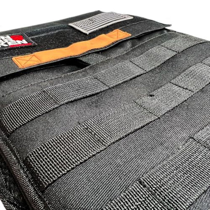 Unbrokenshop.com Adjustable Weighted Vest, WOD Cross Fitness, Weight Plates Carrier for Strength and Endurance Training and Running. For Men or for Women, 2 Patches Included [Black]