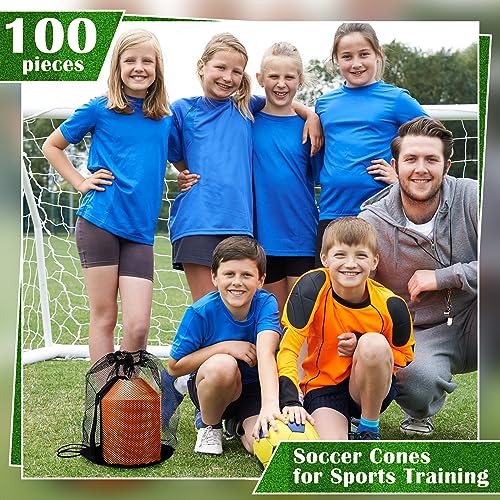 Hanaive Mini Soccer Cones for Agility Drills, 5 Inch - color: Orange