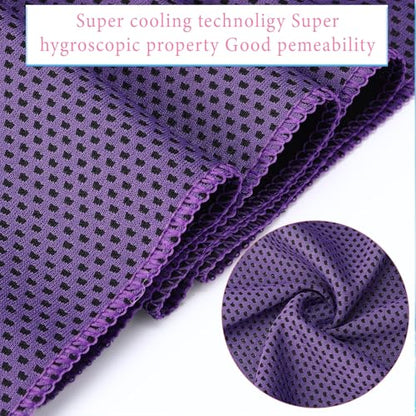 Honoson 10 Pcs Cooling Towels with Bottle, 47 x 12 in, Purple - color: Purple
