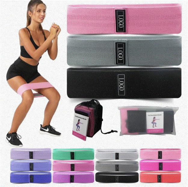 – Premium Booty Resistance Bands Set for Women | Non-Slip Fabric Exercise Bands | Home Gym, Glutes, Legs & Hip Workouts | Includes Carry Bag