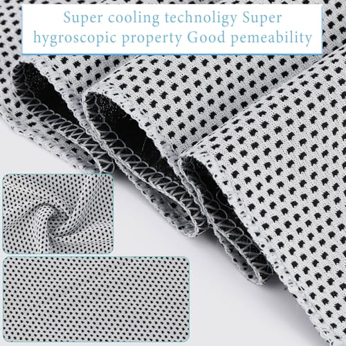 Honoson 10 Pcs Cooling Towels with Bottle, 47 x 12 in, Mixed Colors - color: Mixed Colors