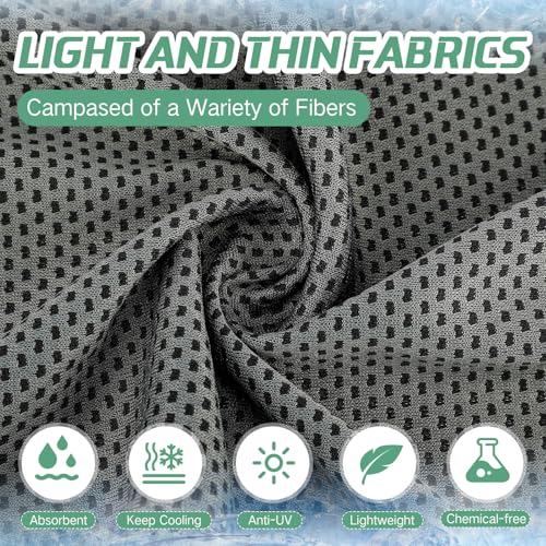 BBTO 80 Pcs 32 x 12 Inch Microfiber Cooling Towels, Ice Cold Towel for Neck and Face Breathable Chilly for Yoga, Sport, Gym, Workout, Camping and More Activities(Dark Gray and Light Gray)
