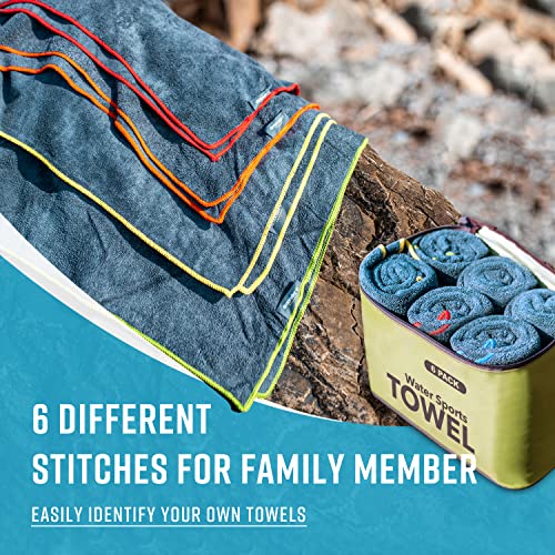 4Monster 4-Pack Quick Dry Microfiber Travel Towels – Super Absorbent, Ultra-Soft Camping Towel Set with Water-Resistant Bag, Lightweight & Compact for RV, Gym, Beach, Pool, Swimming, and Family Trips - color: 6-army Green