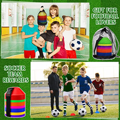 Hanaive Mini Soccer Cones for Agility Drills, 5 Inch - color: Multicolor