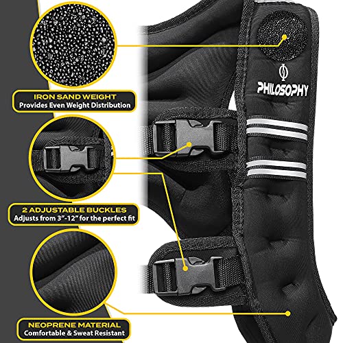 Philosophy Gym Weighted Workout Vest, Strength Training Fitness Body Weight Vest