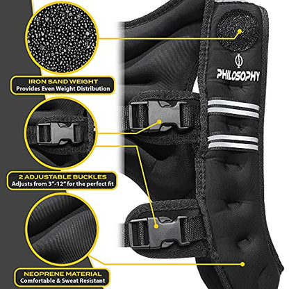 Philosophy Gym Weighted Workout Vest, Strength Training Fitness Body Weight Vest