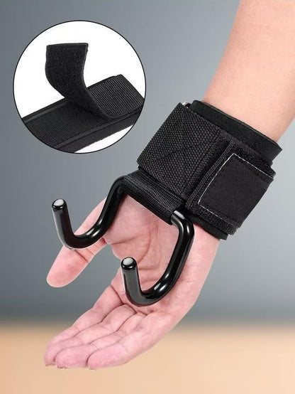 2pcs Pull Up Wrist Wraps, Lifting Grips Assist Straps - Adjustable Hook Support for Workout, One Size Fits Most