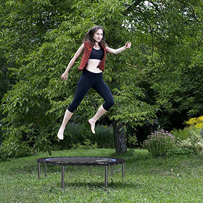 Newan 40"-48" Silent Mini Trampoline Fitness Trampoline Bungee Rebounder Jumping Cardio Trainer Workout for Adults-Max Limit 330lbs