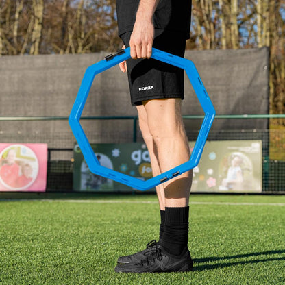 FORZA Agility Training Octa Rings [Pack of 6] | Soccer Training Equipment | Multi-Sport Agility Ring Set | Speed Training Equipment | Sports Equipment - color: Sky Blue