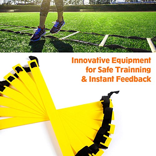 Speed Agility Training Ladder 12 Adjustable Flat Rungs 6m for Football Soccer