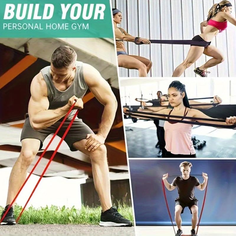 Resistance Bands, Pull-Up Assist Straps for Muscle Training, Non-Slip, Various Tension Levels, Fitness Equipment for Home and Outdoor Use - color: green
