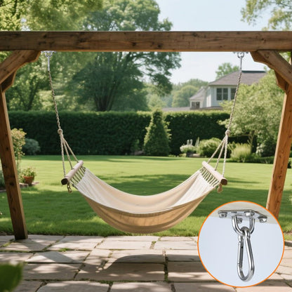 1700 lbs Capacity 2PCS 3.91in 304 Stainless Steel Pad Eye Hooks,2PCS 3.92in Snap Hooks, 8PCS Heavy Duty Screws for Hammock Hanging,Swing Hanging,Wall and Ceiling Mount,Indoor and Outdoor - style: 3.92 Inches Heavy Duty Pad Eye Hooks with Snap Hooks