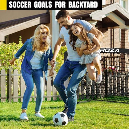 Agility Ladder & Soccer Goal Training Set, 20ft Speed Ladder with Cones, Hurdles, Jump Rope & Parachute, Plus 2 Pack Pop Up Kids Soccer Goals with Ball & Cones for Backyard Sports Practice