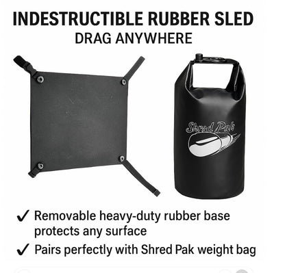 Upgraded ShredPak - Resistance Training System - Weight Sled Harness Weight Bag, Handles - Football Training, Any Surface, Strength Workout for Athletes - Burn 3X The Calories - Gym, Home and, Outdoor