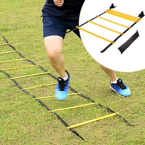 Agility Ladder - Football Speed Training Equipment with Instant Set-Up Design, Durable Ladder with Storage Bag Included, Perfect Exerciser for Sports Tennis Hockey Badminton Soccer Basketball Drills