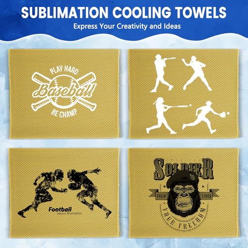150 Pack Cooling Towels Bulk 40 x 12 Inch Large Chilly Breathable Sweat Sports Cold Towels Sublimation Microfiber Ice Neck Rag for Hot Weather Workout Gym Team Gift (Yellow) - color: Yellow