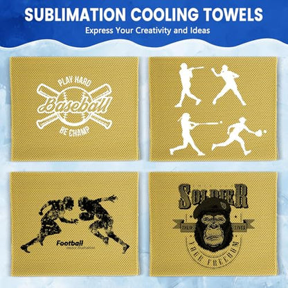 150 Pack Cooling Towels Bulk 40 x 12 Inch Large Chilly Breathable Sweat Sports Cold Towels Sublimation Microfiber Ice Neck Rag for Hot Weather Workout Gym Team Gift (Yellow) - color: Yellow
