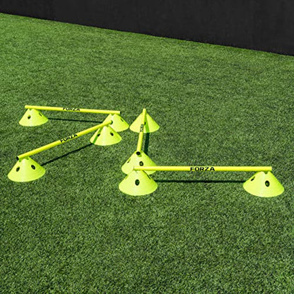 FORZA Cone & Hurdle Training Sets | Improve Your Speed & Agility Skills - Available in 3 Styles and 8 Colors - color: Yellow, style: Super Cone