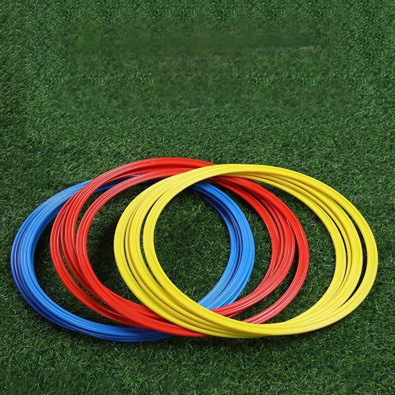 WEWILL Speed and Agility Training Rings, 18 Inches, Set of 12, Red Yellow Blue