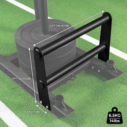 FORZA Competition Weight Sled | Heavy-Duty Steel Sled for Gym & HYROX Training – Removable Uprights with Optional Dual-Handle Attachment - style: With Double Handle Attachment