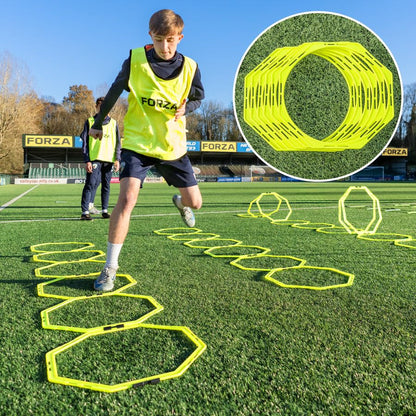 FORZA Agility Training Octa Rings [Pack of 6] | Soccer Training Equipment | Multi-Sport Agility Ring Set | Speed Training Equipment | Sports Equipment