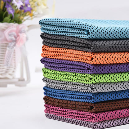 Cooling Towel for Sports, 40 x 12 inches, Chilly Ice Towels for Running, Yoga, Fishing, Sport, Workout, Gym, Fitness & More Activities, Especially for Summer - 5 Pack (Blue Set)