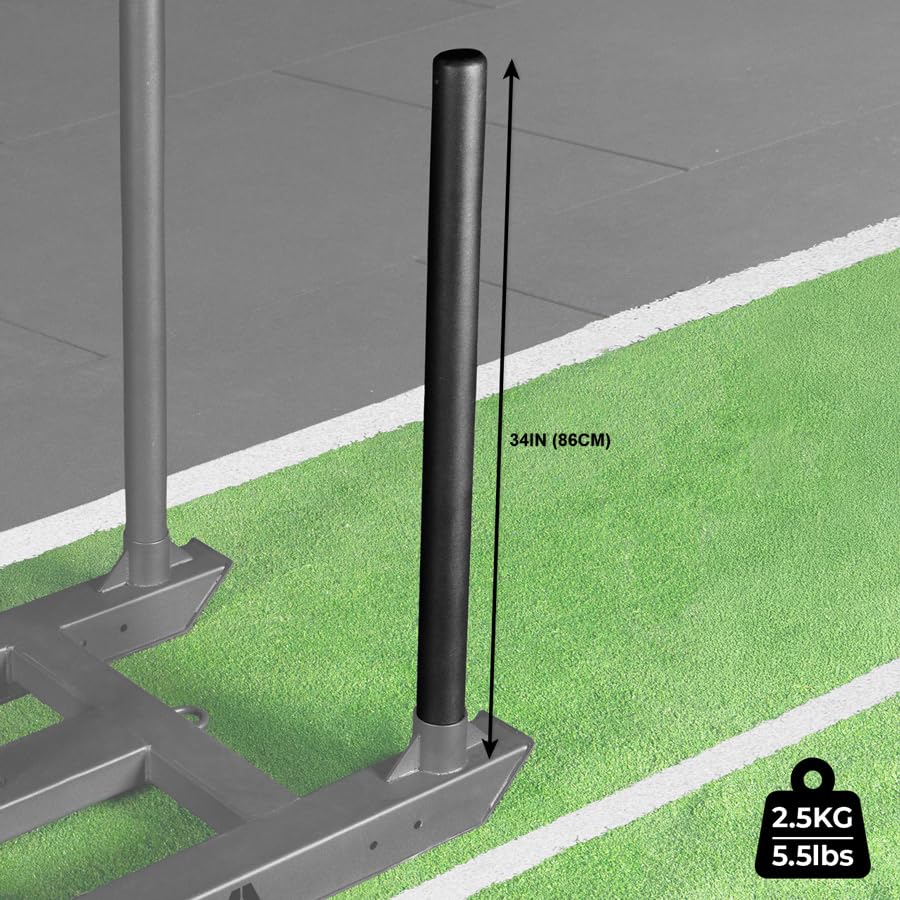 FORZA Competition Weight Sled | Heavy-Duty Steel Sled for Gym & HYROX Training – Removable Uprights with Optional Dual-Handle Attachment - style: Without Double Handle Attachment