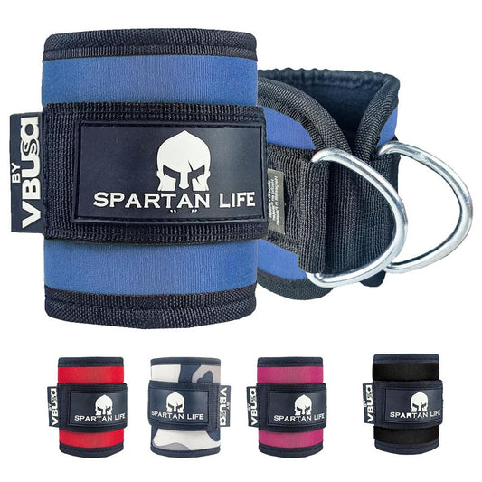 Ankle Strap for Cable Machine and Resistance Bands - Workout Kickback Ankle Cuffs - Ideal Ankle Bands for Working Out, Booty Workouts, Leg Extension, Hip Abductors & Lower Body Exercise - color: Blue