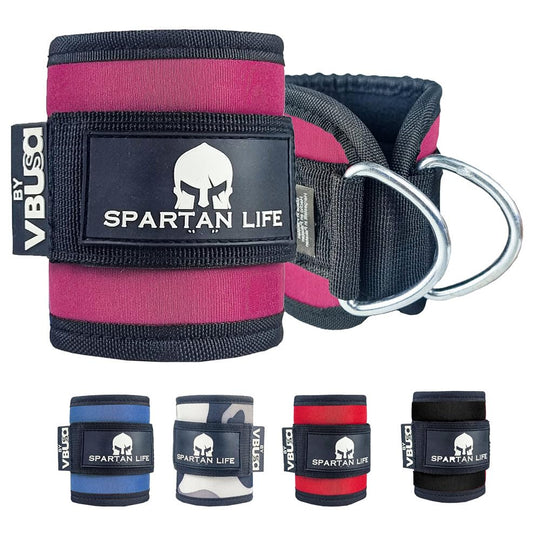 Ankle Strap for Cable Machine and Resistance Bands - Workout Kickback Ankle Cuffs - Ideal Ankle Bands for Working Out, Booty Workouts, Leg Extension, Hip Abductors & Lower Body Exercise - color: Pink