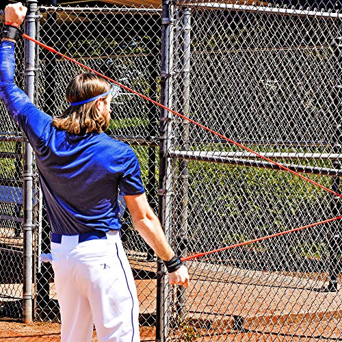 5-Tool Player Softball Baseball Training Equipment Kit - Resistance Band Body Weight Pitching Training Aids - Increase Throwing Velocity, Speed, Strength, Hitting Power/Average