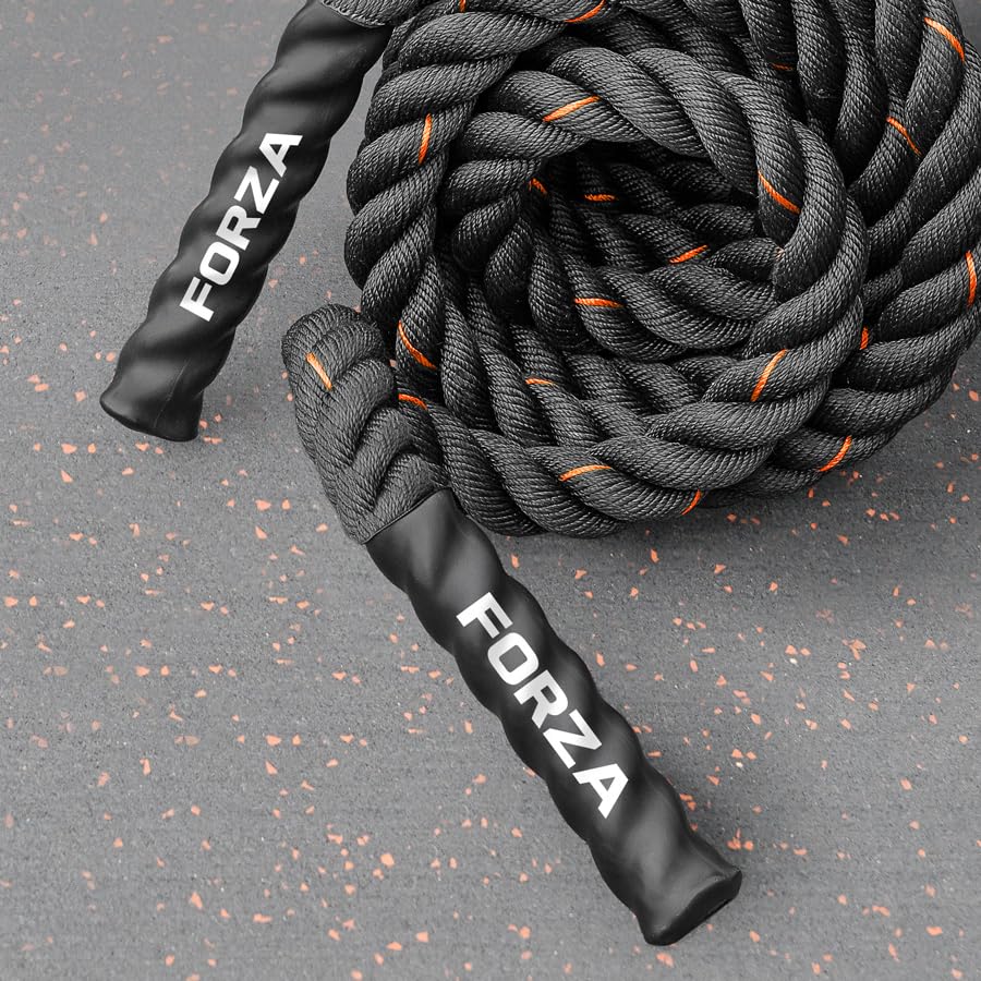 METIS Battle Ropes – Durable Fitness Ropes for Strength Training, 30ft/40ft/50ft Options – Ideal for Home Workouts & Gyms with Anti-Fray Handles - size: 30ft, style: 1.5 inch