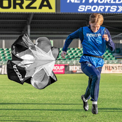 FORZA Resistance Speed Parachute – Adjustable Sprint Training Chute with Quick-Release Belt, Up to 50lbs Resistance, Speed & Agility Running Trainer for Football, Rugby, Athletics & Fitness