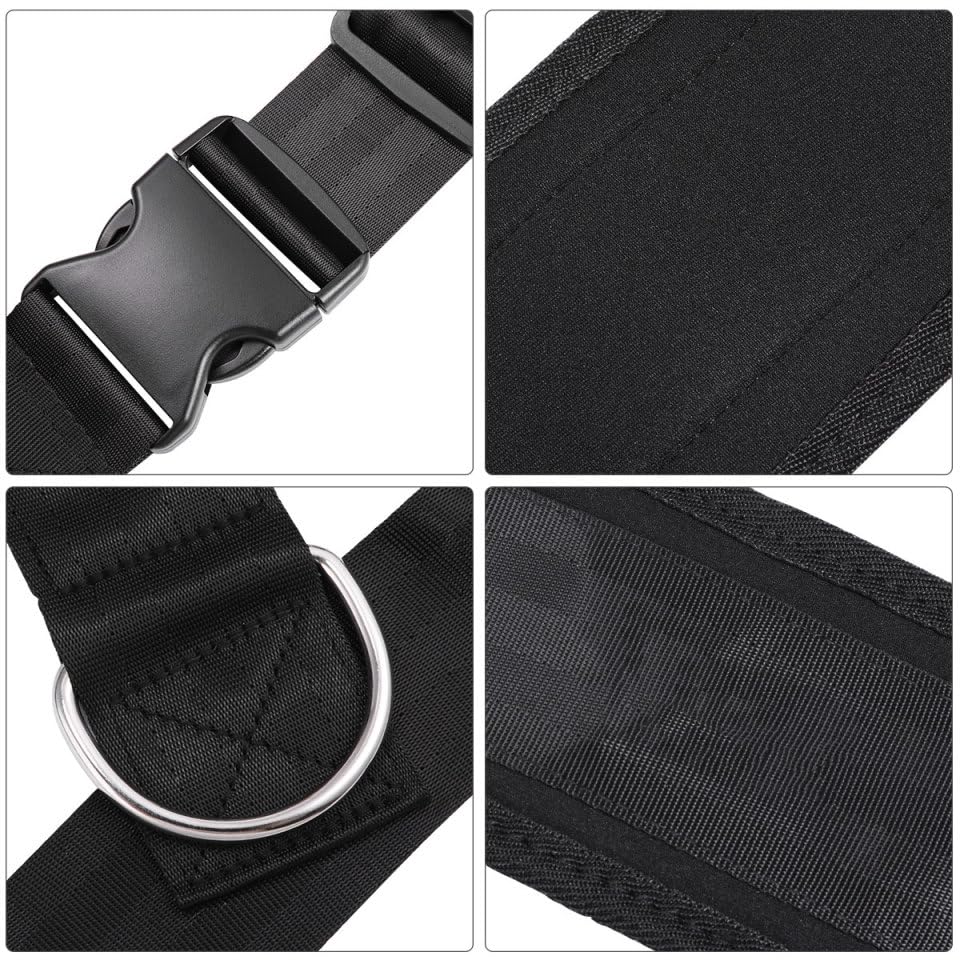 Adjustable Sled Harness - with Resistance Band for Strength and Fitness Training Padded Shoulder Straps and Waist Belt for Workout Sled Pulling Durable Neoprene and Polyester Vest