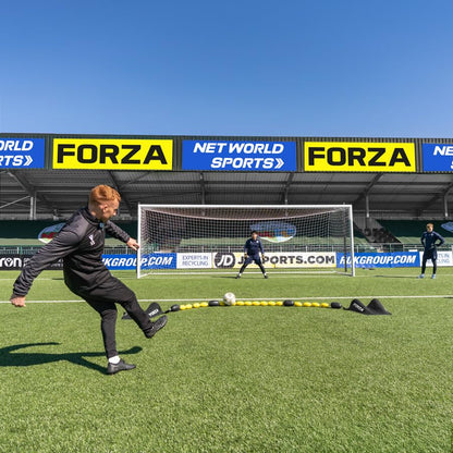 FORZA Single Line Goalkeeper Ball Deflector – Premium Soccer Training Tool for Enhanced Reaction Time & Ball Control - style: With Weights