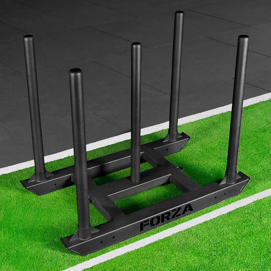 FORZA Competition Weight Sled | Heavy-Duty Steel Sled for Gym & HYROX Training – Removable Uprights with Optional Dual-Handle Attachment - style: Without Double Handle Attachment