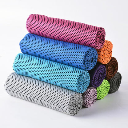 Cooling Towel for Sports, 40 x 12 inches, Chilly Ice Towels for Running, Yoga, Fishing, Sport, Workout, Gym, Fitness & More Activities, Especially for Summer - 5 Pack (Blue Set)