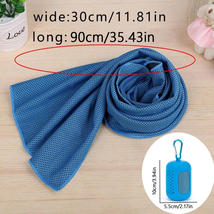 Purple Cooling Towel Quick Dry Microfiber Sports Towel 35"x12" - color: Purple, size: 35"X12"