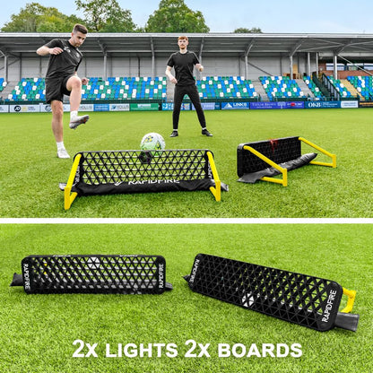 FORZA METIS x RapidFire Interactive Wave Rebound Boards | Reaction Soccer Training Equipment with App-Enabled Lights - Improve Speed, Agility, and Ball Control - size: Standard (40In), style: 2x Lights & 2x Boards