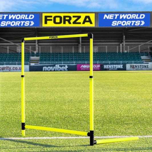 FORZA Weighted Training Hurdles – Adjustable Height 27in to 42in – Set of 5 Speed Hurdles with Folding Legs & 3-Point Base – Durable Agility Hurdles for Football, Track & Sports Training